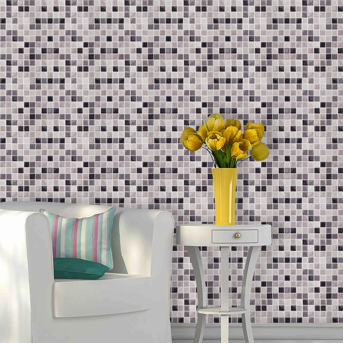 Vivid плитка самоклеящаяся красная водонепроницаемая виниловая 3D пленка и клей