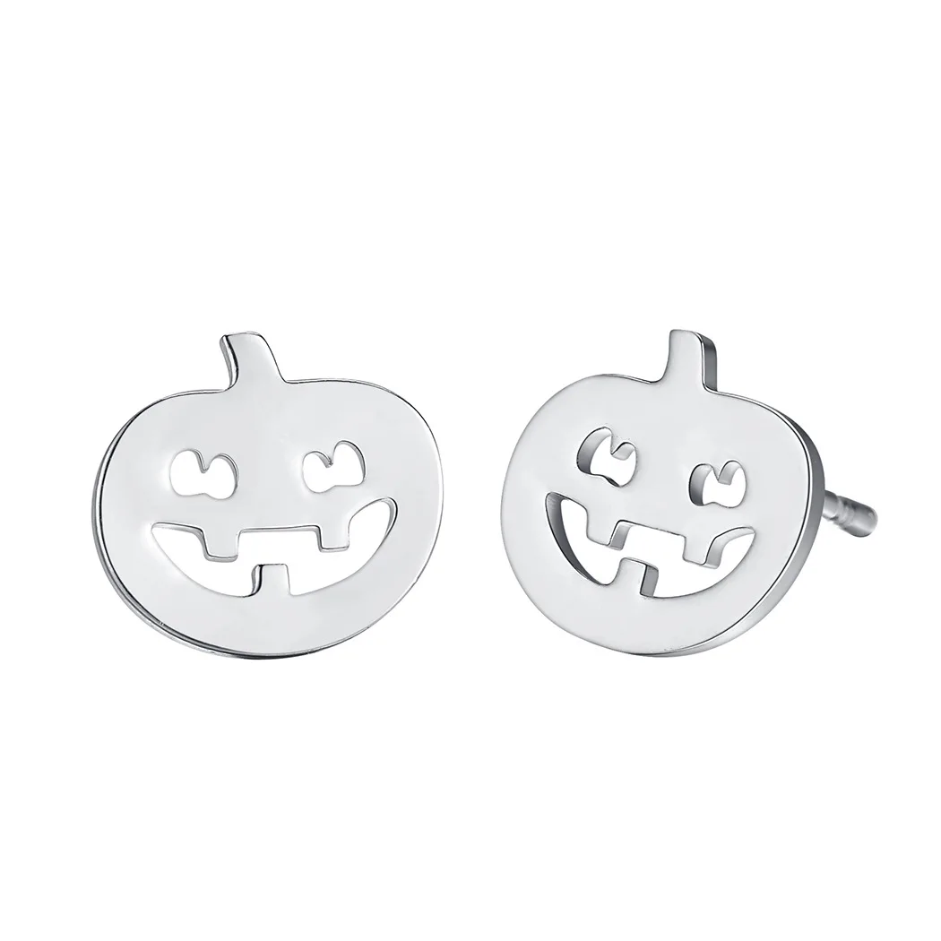 

Punk Gothic Pumpkin Earrings For Girl Kids Pumpkin Lantern Stud Handmade Statement Fashion Woman Earring 2021 Halloween Jewelry