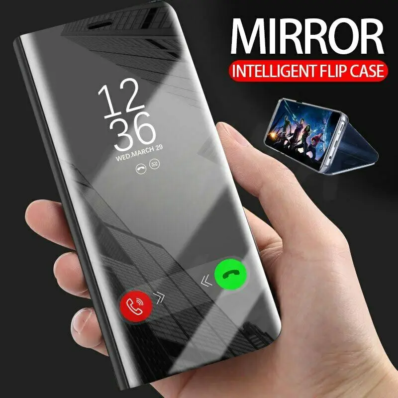 Smart mi rror флип чехол для Xiaomi Redmi Note 7 6 K20 Pro S2 5 Plus 7A GO 5A 9T CC 9 9E 8 SE A1 A2 Lite POCO F1 CC9 крышка |