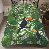 mei dream toucan 3d printed single bed set forest animal double bed comforters duvet covet set