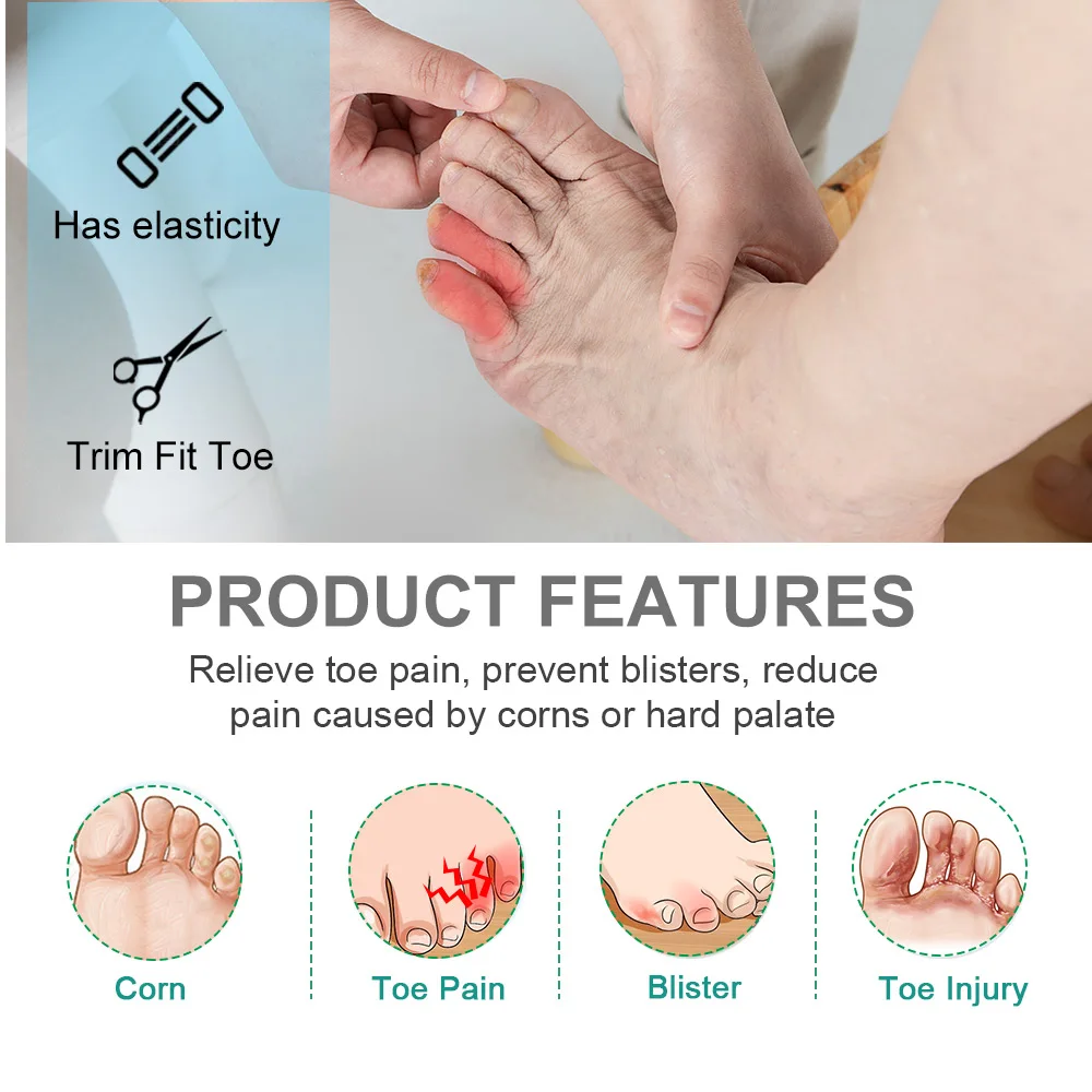 2-10pcs Purple Silicone gel little toe tube corns blisters Corrector pinkie protector bunion sleeve Bone Brace Support - купить по