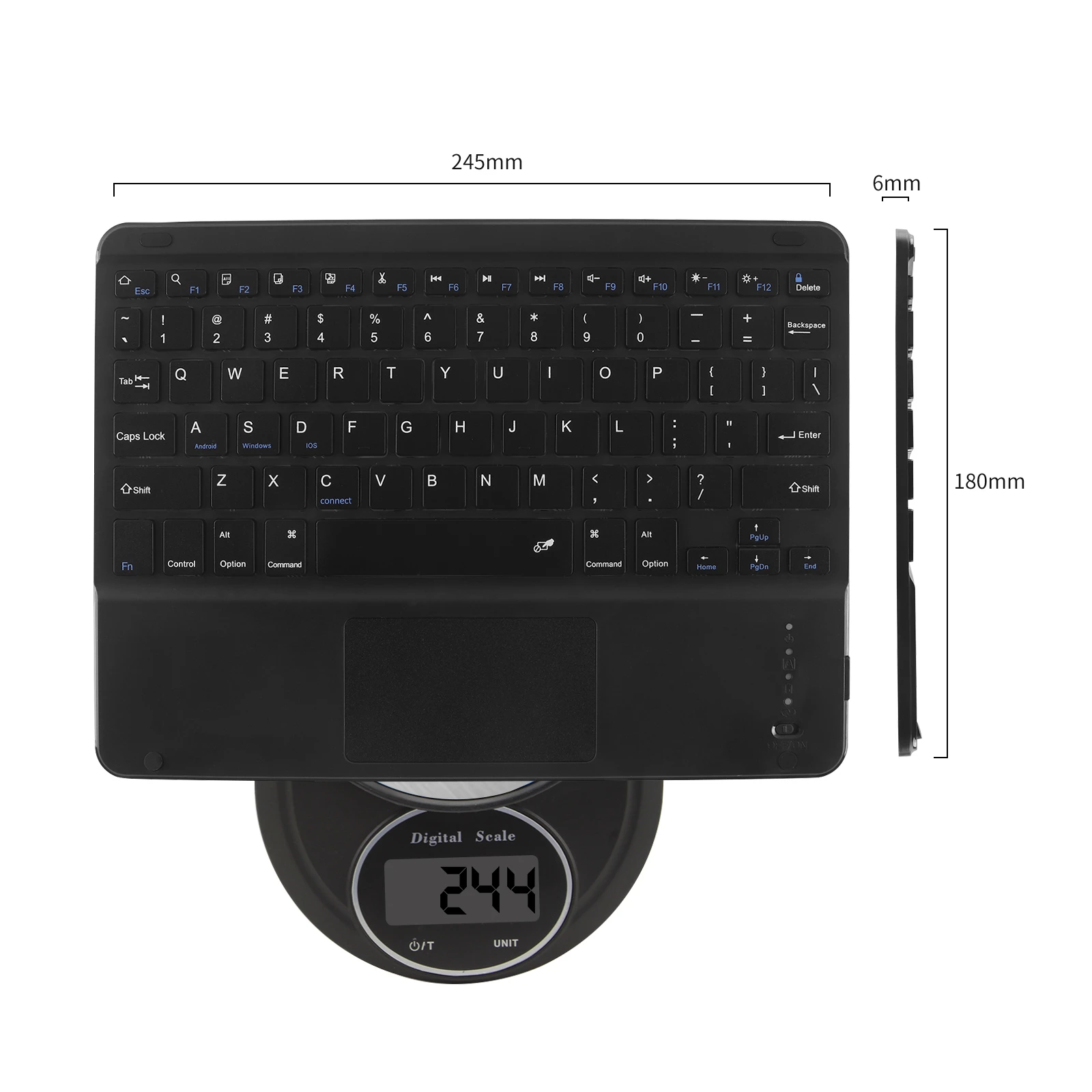 bluetooth wireless keyboard 10 inch office universal gaming keypad with touchpad tablet keybard for android windows ipad phone free global shipping