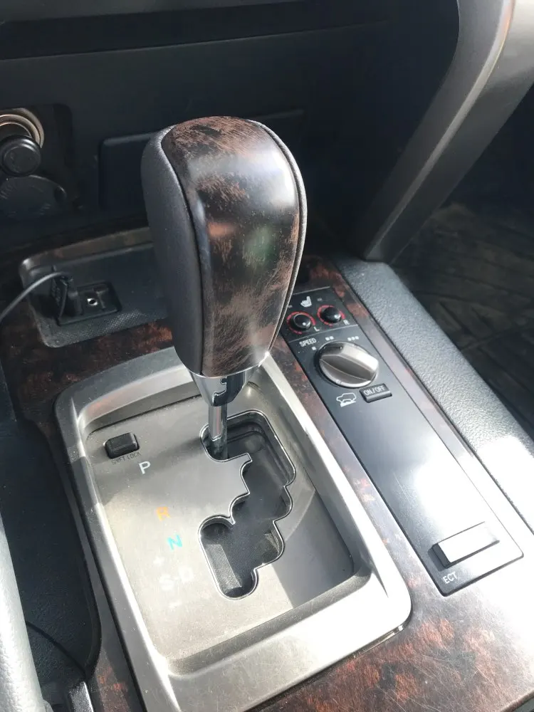 Для Toyota Land Cruiser LC200 2008- 1 шт. ручка переключения передач автоматическая коробка передач кожа деревянный цвет аксессуары ручка переключения передач