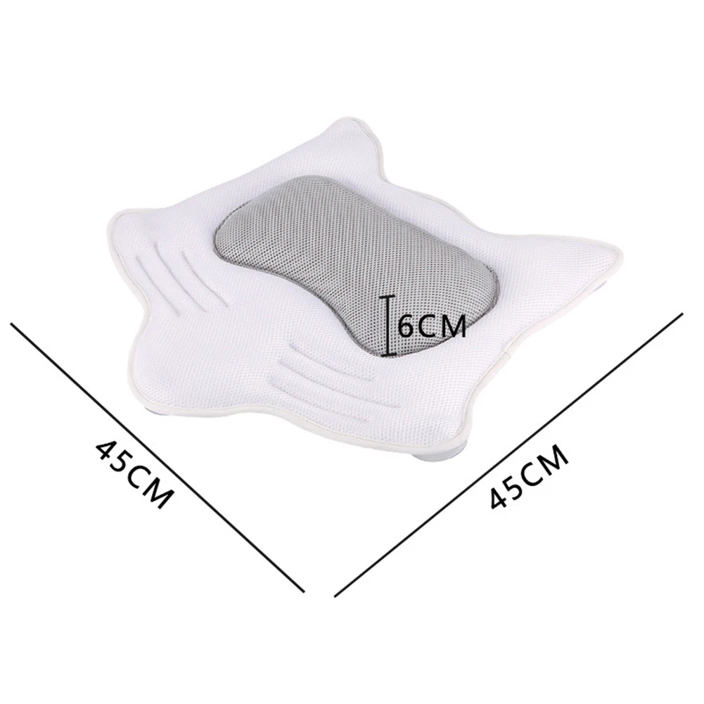 3D Fox Quilted Soft Bath Pillow Air Mesh Bathtub Non-slip SPA Headrest Cushion Spa for Home Hot Tub Bathroom Accersories | Дом и сад