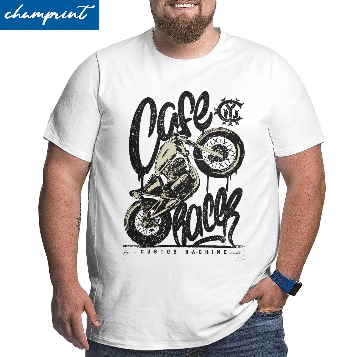 Футболка мужская с коротким рукавом и высоким воротником 4XL 5XL 6XL | Мужская одежда