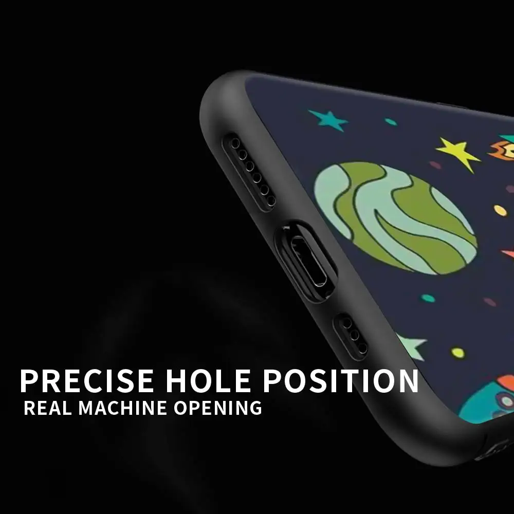 

Case For Xiaomi Redmi Note 9S 9 8 8T 7 10 Pro 9T 9C 9A 8A 7 7A K40 Pro Black Phone Coque Fundas Starry Sky Pattern