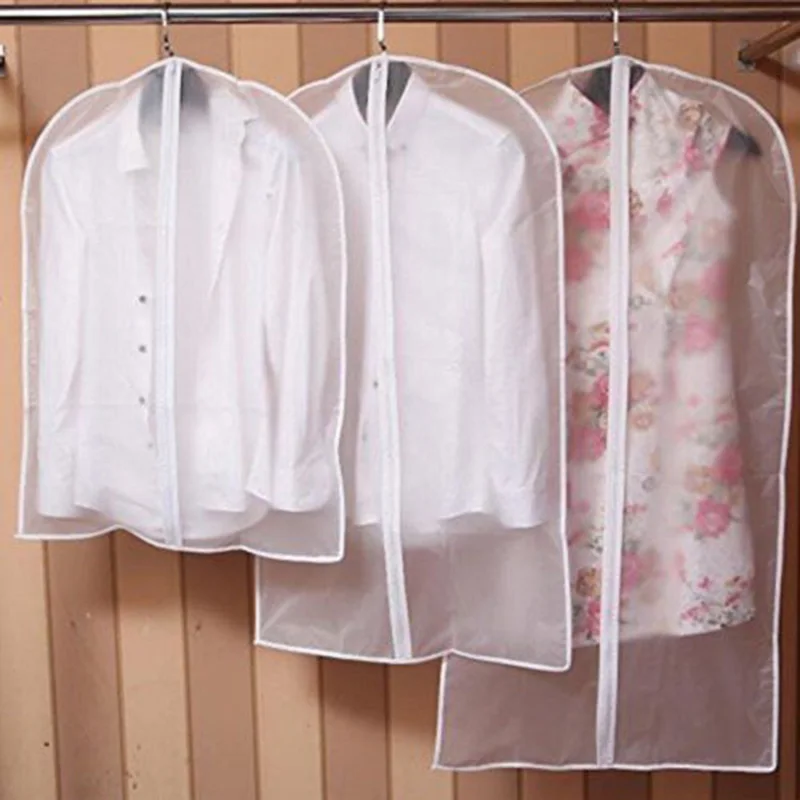 

1PC Clothes Hanging Garment Dress Clothes Suit Coat Dust Cover Storage Bag Pouch Case Organizer Wardrobe Hanging