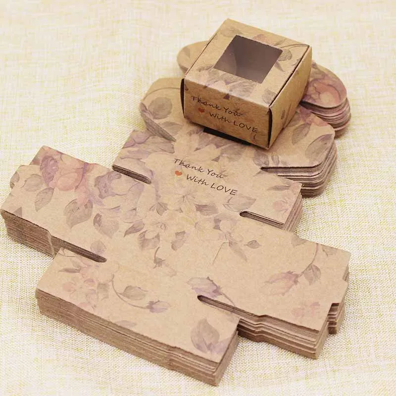 Коробка для подарков ручной работы сделай сам Рождественская коробка с окном 4*4*2