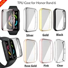 Защитный чехол из ТПУ для Honor Band 6, чехол для часов, мягкий силиконовый защитный экран с полным покрытием для Huawei Honor Band, аксессуары