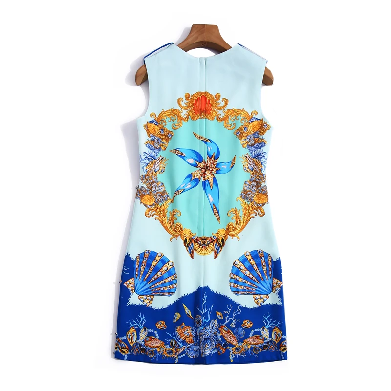 

Summer New Women'S Elegant Dress Comfortable Holiday Fashion Party Fantastic Diamonds Gorgeous Print Sleeveless Mini Dress