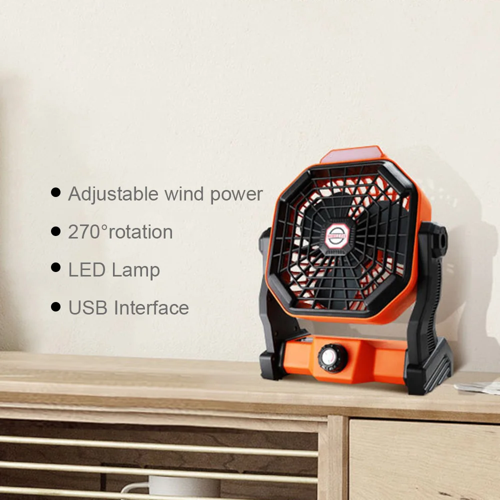 

Two-In- One Lighting/Fan Mini Mobile USB Charging Fan Lamp 270 Rotation Three Lighitng Modes desk lamp