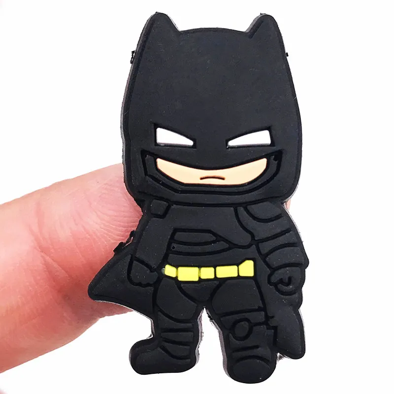 Marvel Мститель Бэтмен флэш силиконовый Супергерои плоская задняя часть 6 шт ПВХ