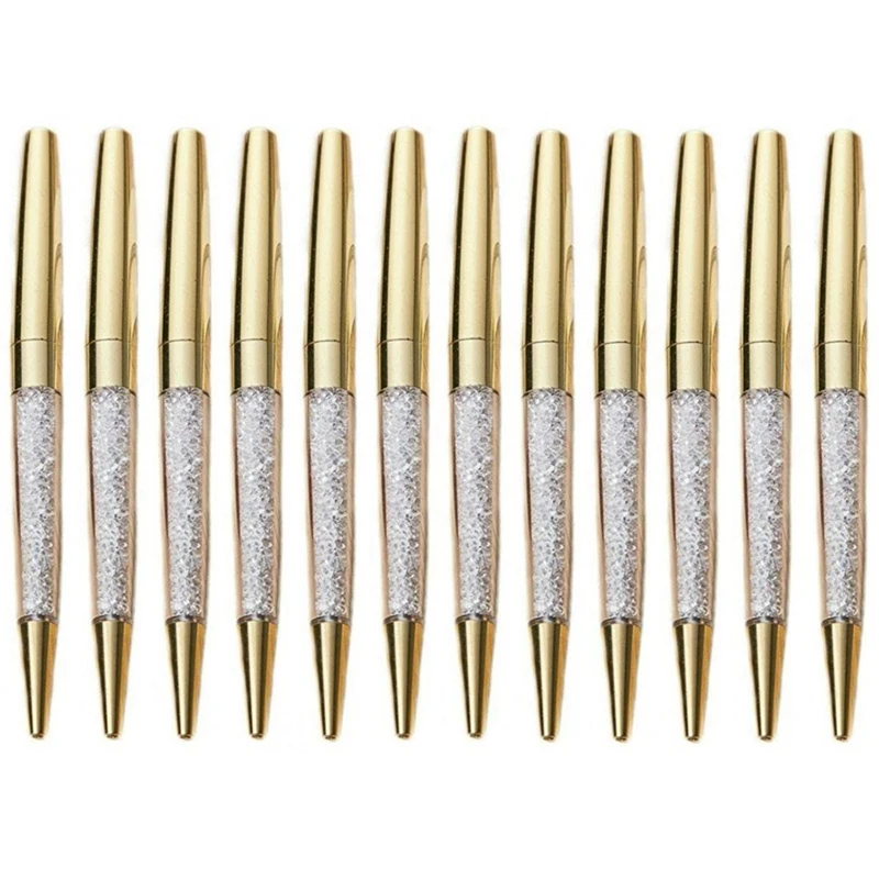 AAAJ-100Pcs/лот ручка под розовое золото блестящие ручки со стразами тонкие черные