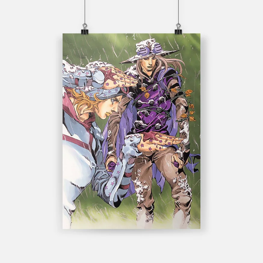 

JOJO7 Gyro Zeppeli Johnny Joestar Anime Poster Canvas Painting Wall Art Decor Living Room Bedroom Study Home Decoration Prints