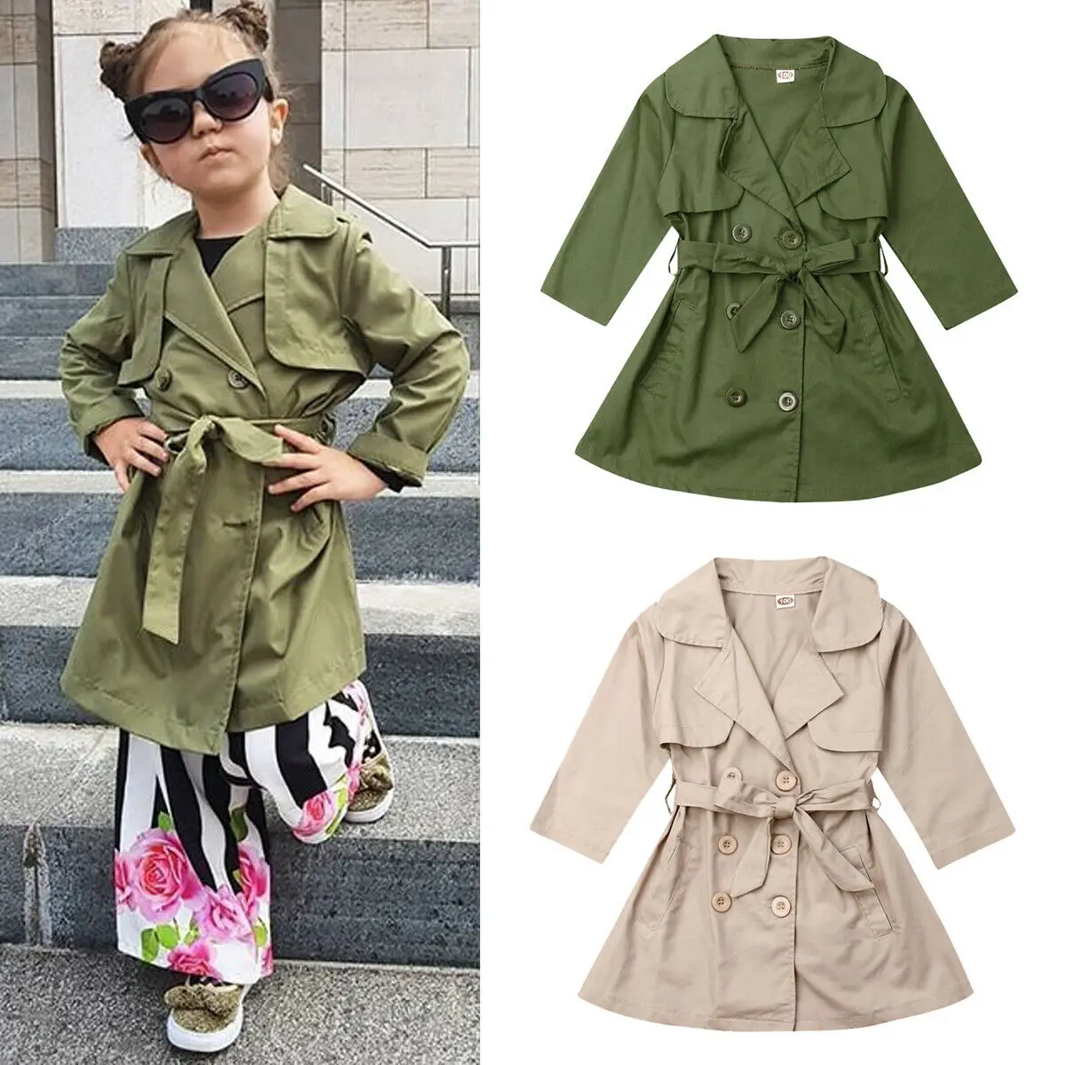 Новинка Осень зима 2019 детская ветровка для маленьких девочек куртка Тренч парка