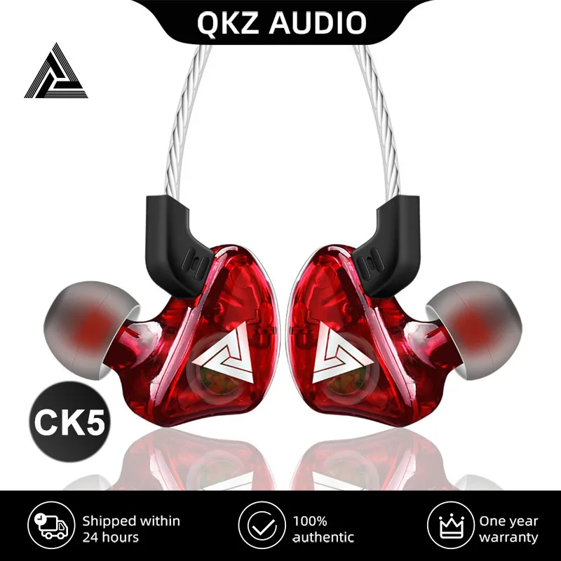 Оригинальные проводные наушники QKZ CK5 с басами 3 5 мм HD микрофоном