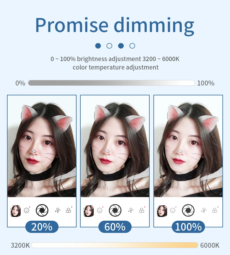 Светильник кольцевой светодиодный складной 6 дюймов до 58 см | Лампы и освещение