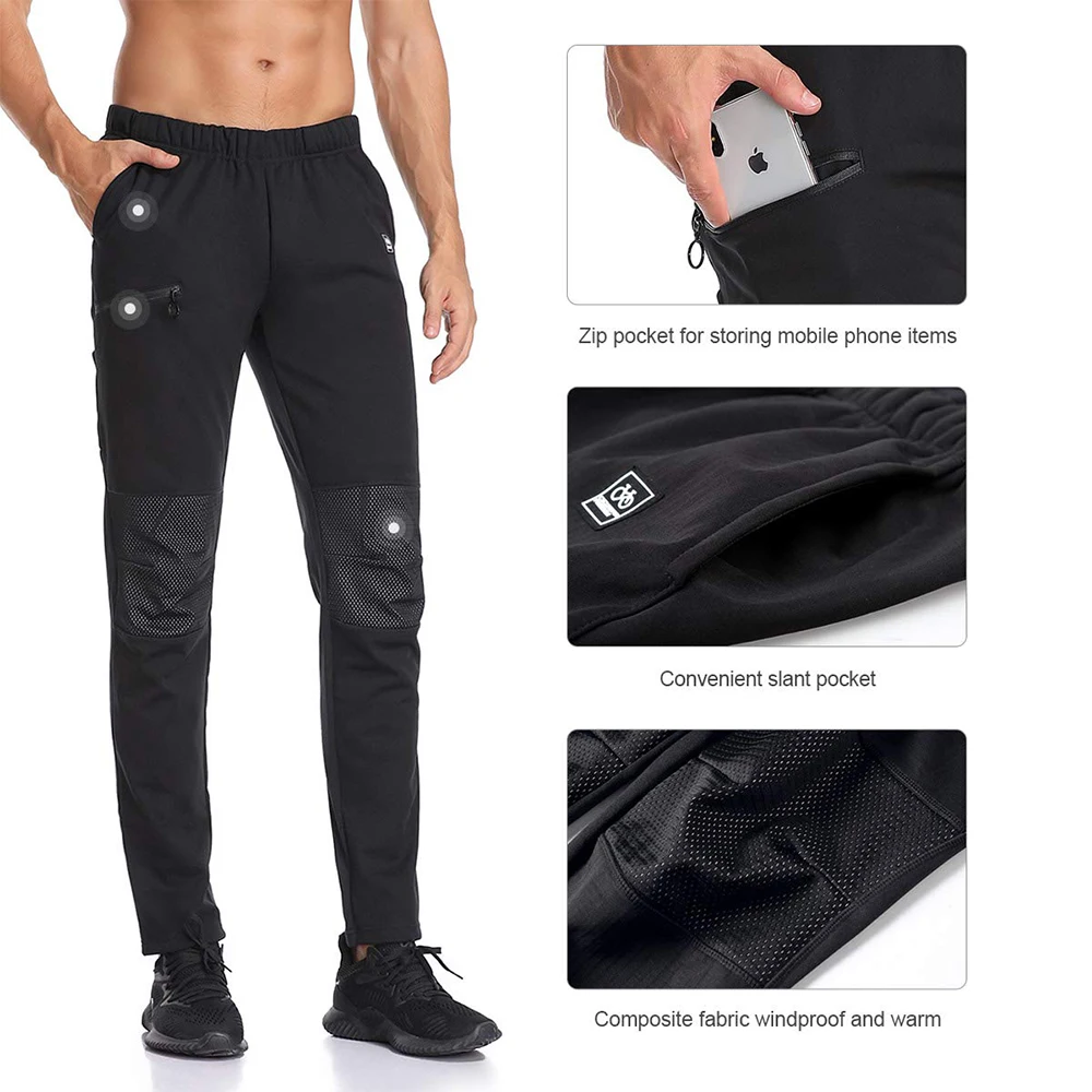 Мужские велосипедные штаны Santic Зимние флисовые термальные колготки