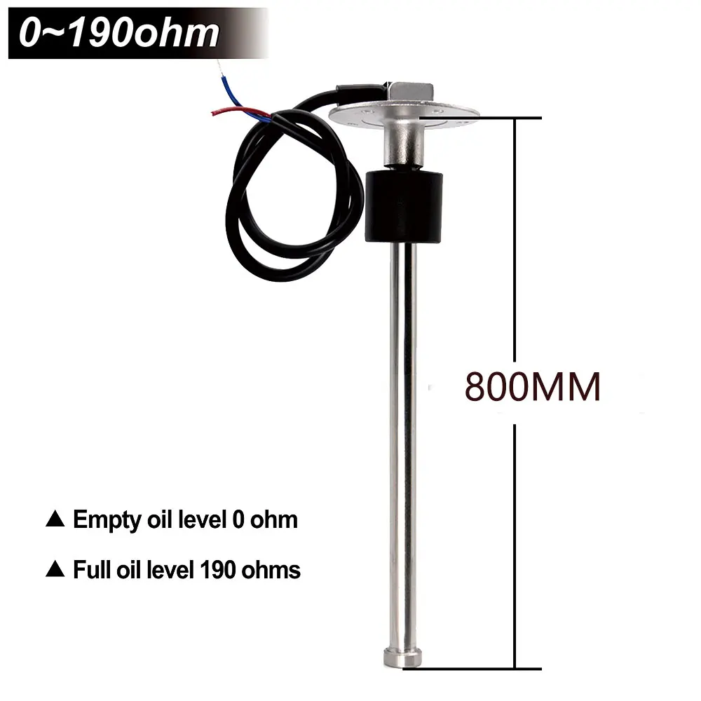 

Датчик уровня топлива и воды для мотоцикла, лодки, автомобиля, 800 мм, Размеры s по индивидуальному заказу 0 ~ 190 Ом/240 ~ 33 Ом