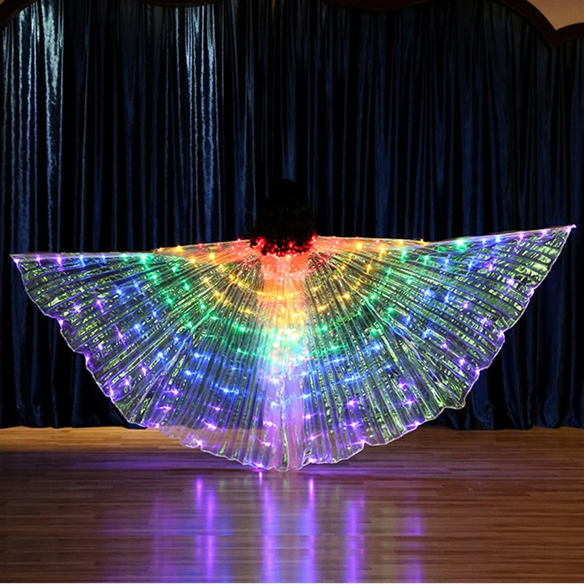 2020 Хэллоуин Детские танцоры светодиодные флуоресцентные крылья бабочки