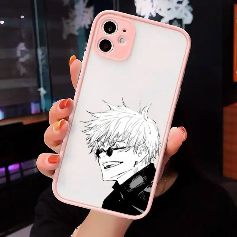 

Jujutsu Kaisen Phone Cases matte transparent For Pink iPhone 7 8 x xs xr 11 12 pro plus max mini Clear Funda