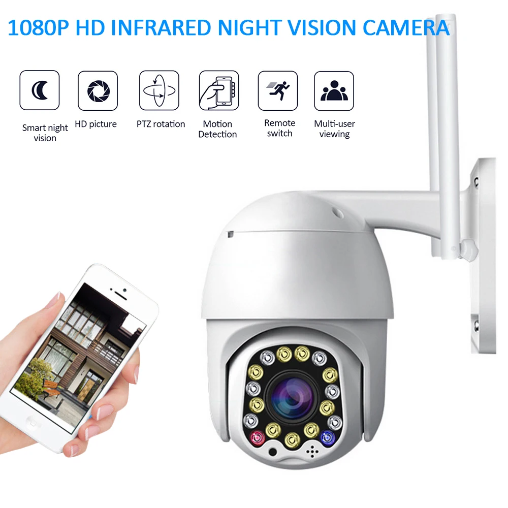 1080P PTZ IP камера Wifi наружная скорость купольная беспроводная видеокамера с Wi Fi
