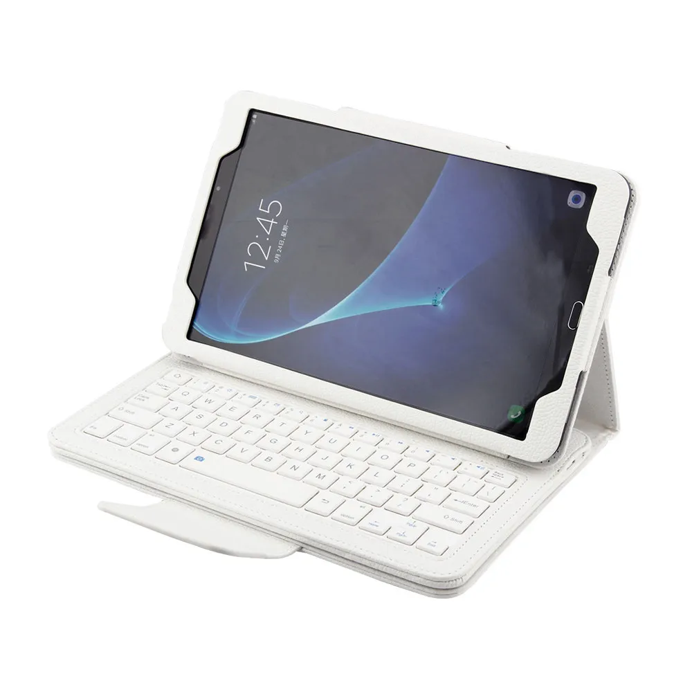 Bluetooth клавиатура чехол для Samsung Galaxy Tab A 10,1 T580 Funda+ пленка+ ручка клавиатура мини беспроводной