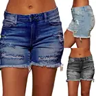 Женские шорты, лето 2020, модные женские джинсовые шорты для девушек, одежда, прямые шорты с дырками