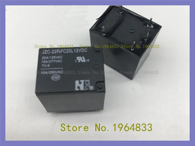 

JZC-22F3FC20L-12VDC 12V 5 22F 20A125V 16A250V