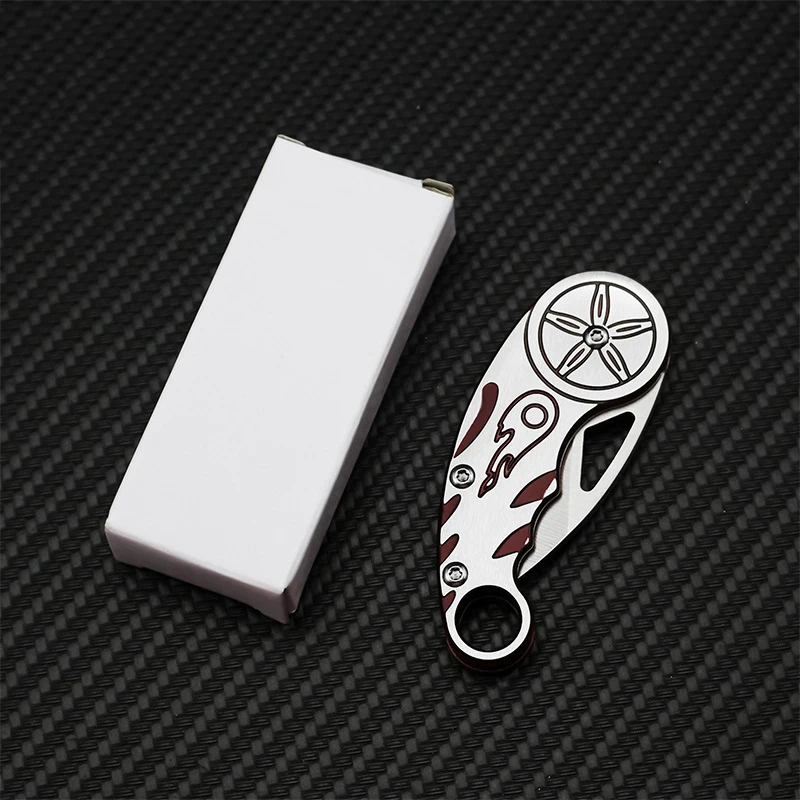 

Swaboo D2 steel mini size folding knife stainless steel handle outdoor pocket knife portable carry knives with lanyard hole