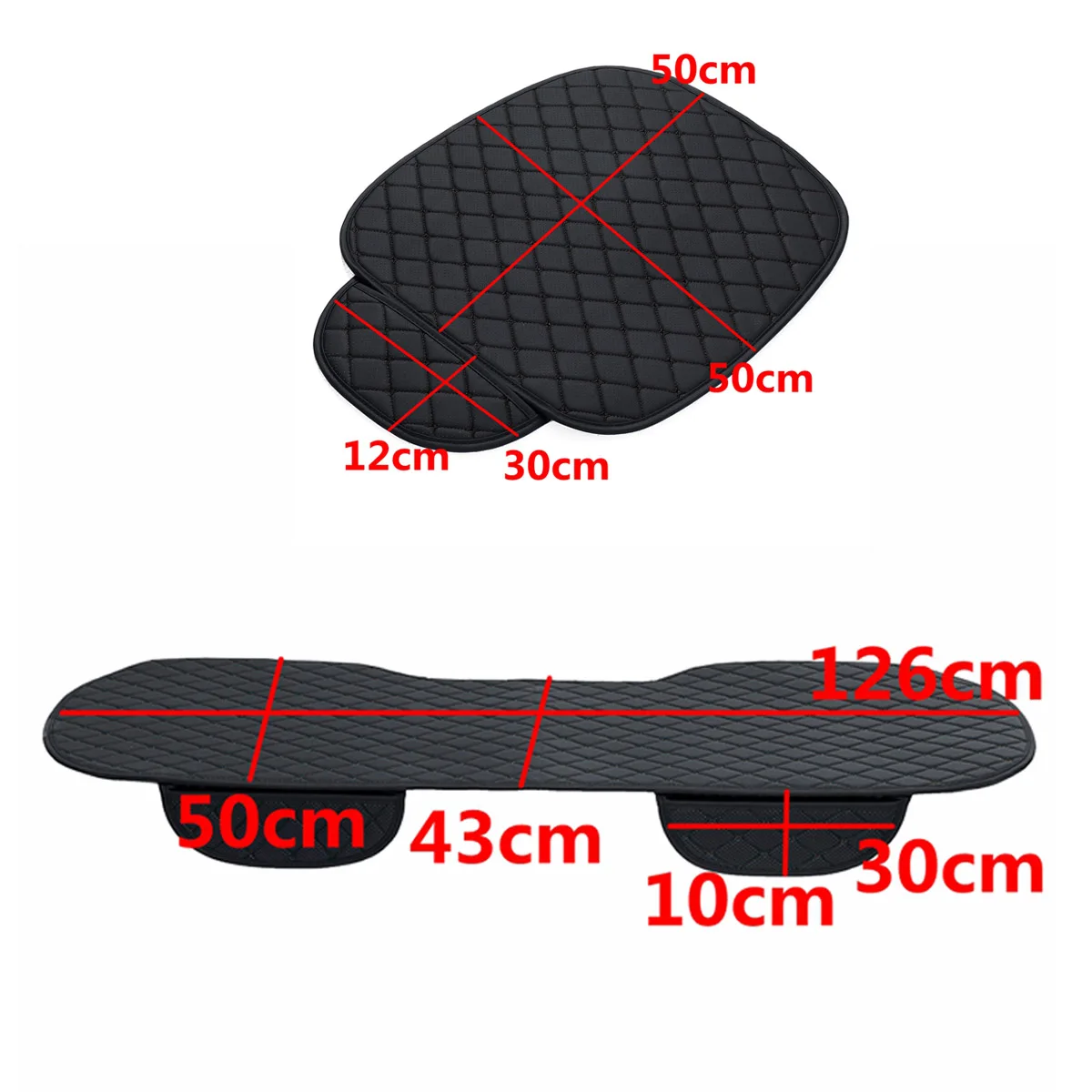 Универсальный кожаный чехол на переднее и заднее сиденье автомобиля подушка