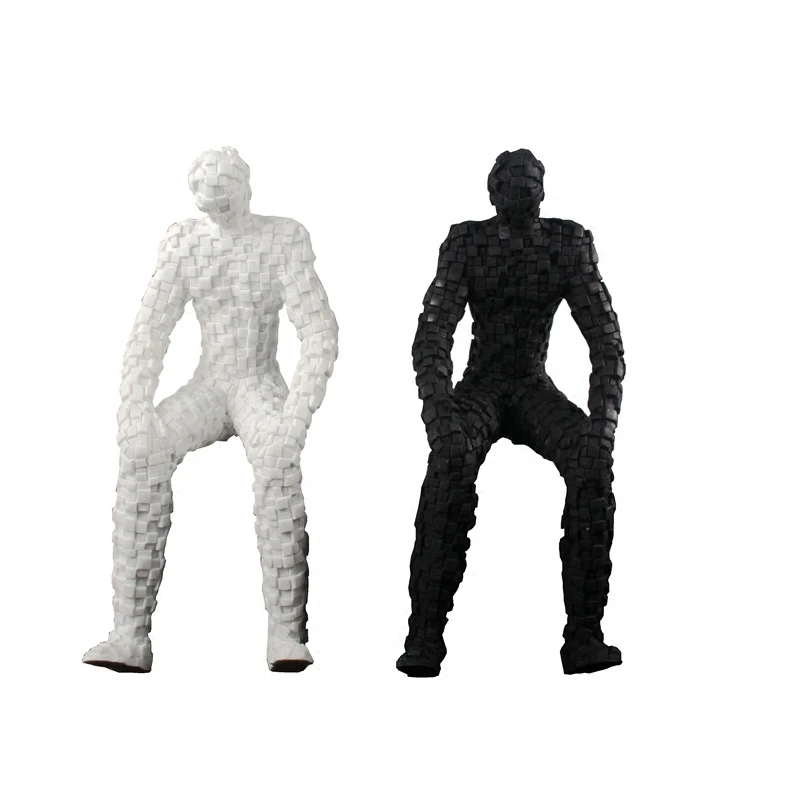 Современная роскошная статуя абстрактного истончика мозаичная Мужская