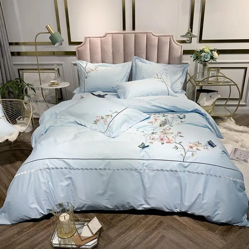 J1 роскошный комплект постельного белья из египетского хлопка в китайском стиле с