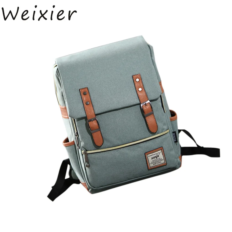 

WEIXIER Backpack Student Backpack For Laptop Preppy Style Notebook Backbag Travel Daypacks Unisex Rucksack mochila gift V4-05