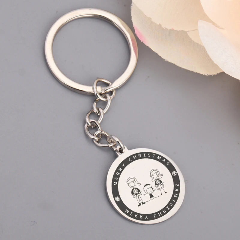 Рождество Семья мотаться Круглый Брелок для член лучший подарок на эксклюзивный