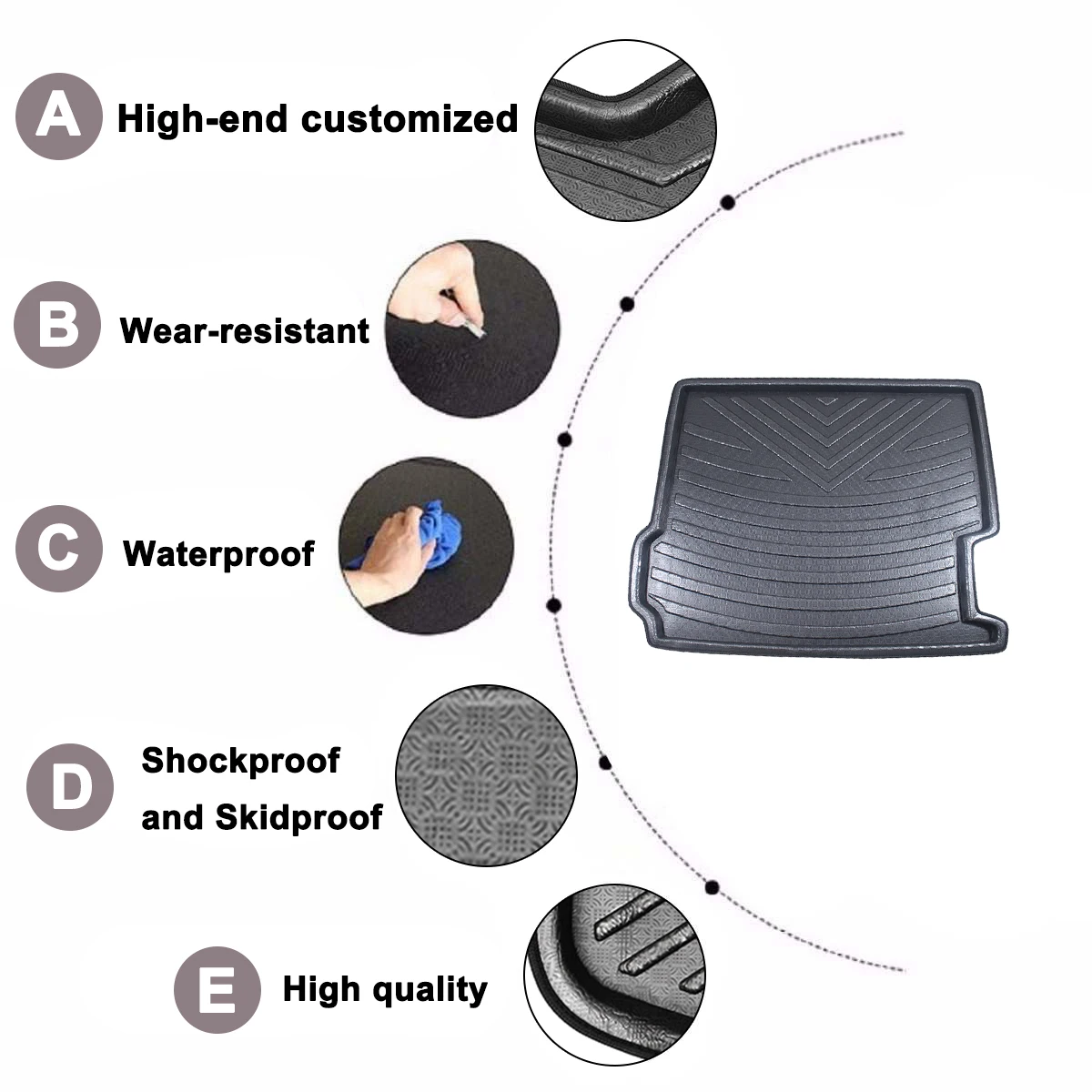 Автомобильный задний багажник коврик для ботинок водонепроницаемые коврики