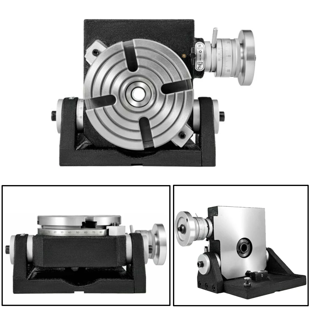 

tilting rotary table angle 0-90 degree 150mm 6" 6inch Adjustable Indexing Plate Horizontal Vertical For Milling Drilling Machine