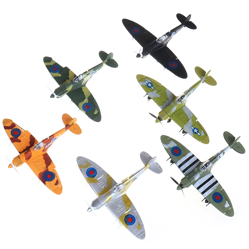 1Pcs Spitfire Fighter Model Toys for Children DIY Aircraft Assembly Models Kits Educational Toy Gifts Random Color | Игрушки и хобби