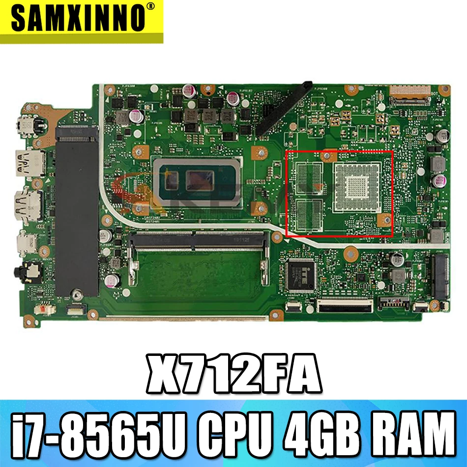 

Оригинальная материнская плата Akemy X712FA с процессором i7-8565U 4 Гб ОЗУ GM для asus vivobook Q 17 X712F X712FA Материнская плата ноутбука