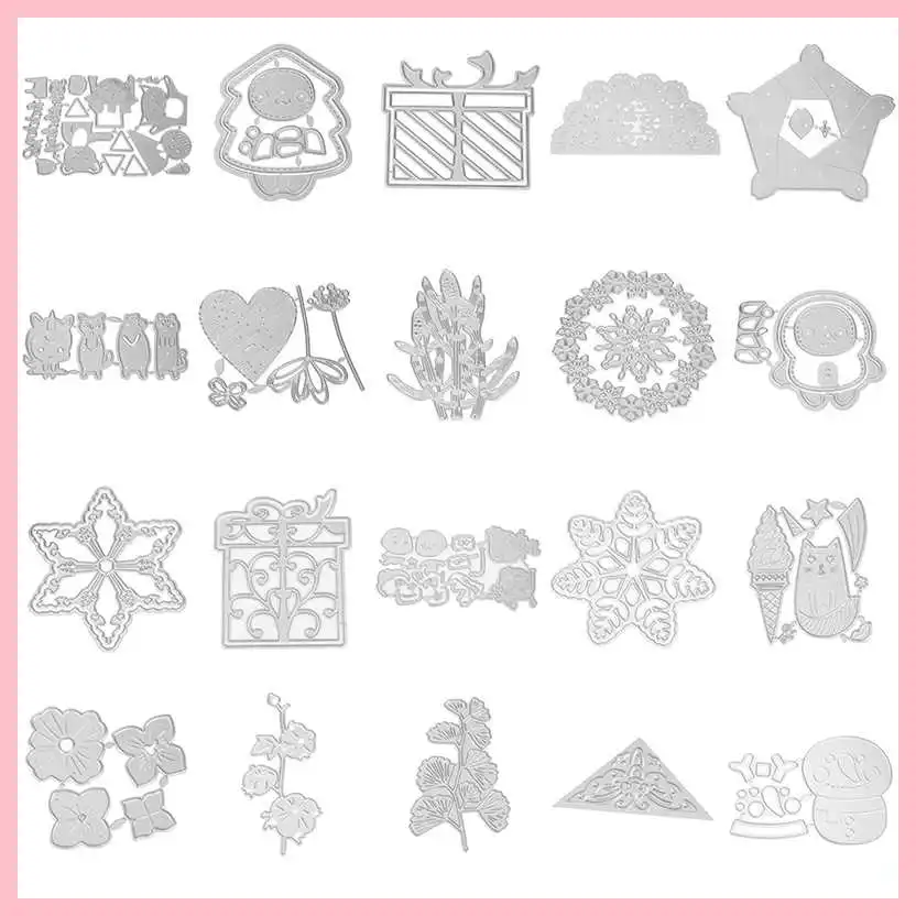 Мультяшные животные растения рождественский подарок металлические режущие