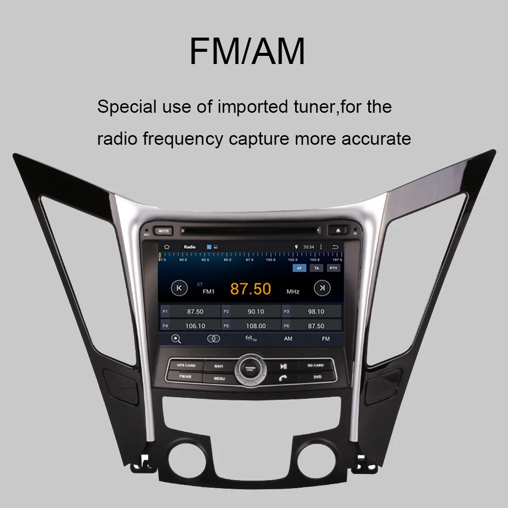 Android 9 0 Восьмиядерный 4 Гб ОЗУ автомобильный DVD-плеер GPS-навигация для Hyundai Sonata I40 I45