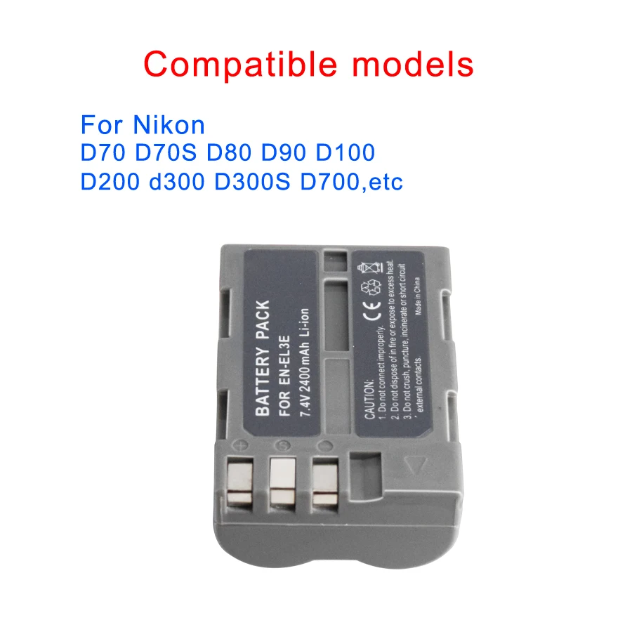100% Оригинальный аккумулятор EN-EL3E ENEL3E для цифровой камеры и зарядное устройство с