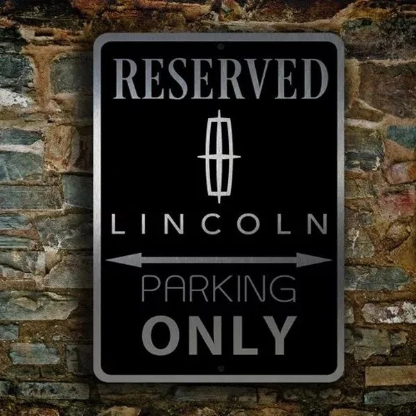 

Funny Vintage Reserved Lincoln Parking Only Tin Sign Retro Metal Sign Metal Poster Metal Decor Wall Sign Wall Poster Wall Decor