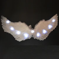 women girl led glow light up angel feather wing fairy wings props birthday wedding party costume christmas navidad decoration