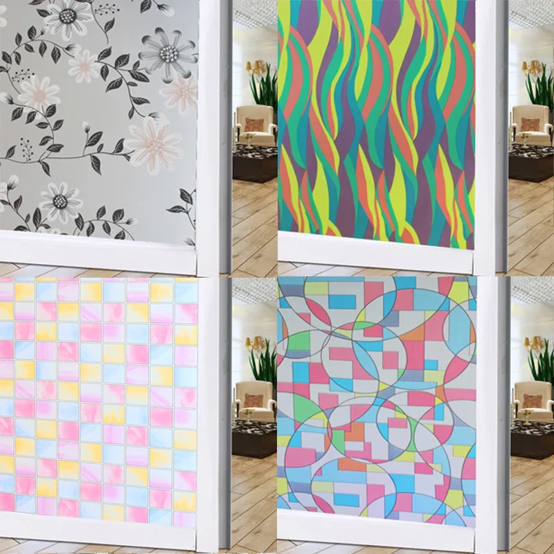 Матовая пленка для окна непрозрачная Узорчатая самоклеящаяся статическая