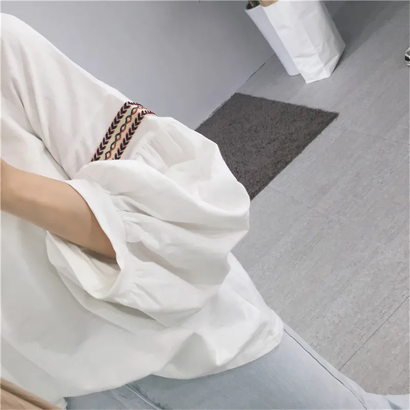 

Autumn Winter O Neck Women Long Sleeve T-shirt Creative Embroidery Tshirt High Street Tops Female Large Size Bottoming Shirt