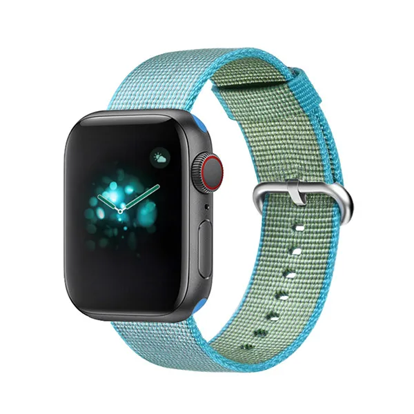 Тканый нейлоновый сменный ремешок для Apple Watch series 4/5 40 мм 44 мм тканевый браслет для Iwatch series 3 2 1 38 мм 42 мм - Цвет ремешка: Color 1