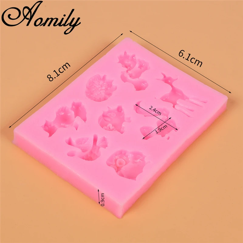Aomily DIY силиконовые формы для торта лиса Ежик Сова белка в форме животных помадка