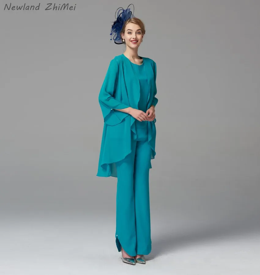 Винтажное длинное платье для матери невесты 2020 года с курткой удобные шифоновые