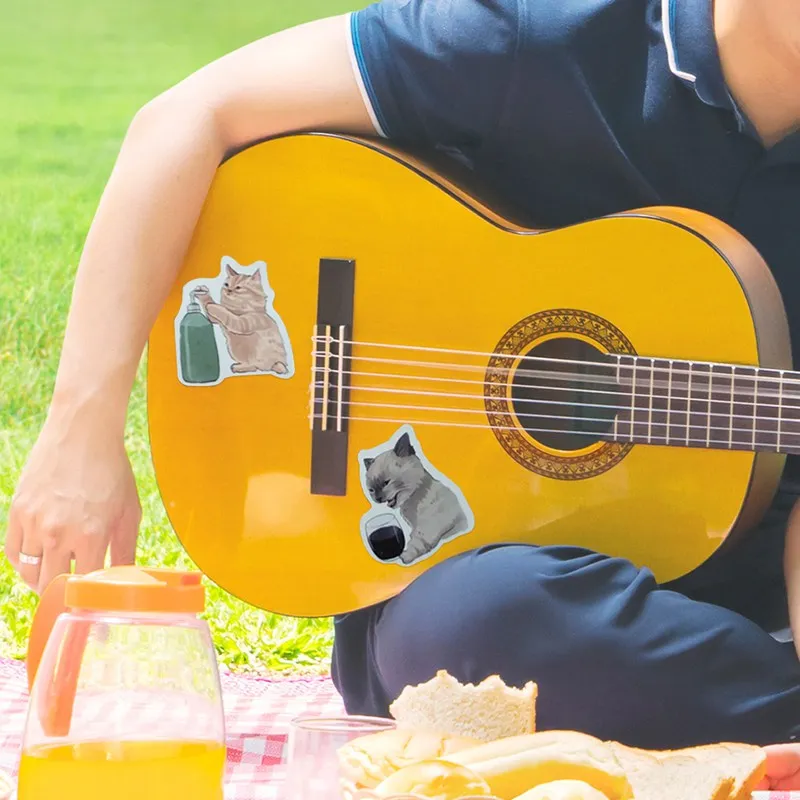 

54Pcs/set Cute Kawaii Cat Stationery Sticker Scrapbook Diary Decoration PVC Kawaii Decorative Cat Journal Stickers Scrapbooking